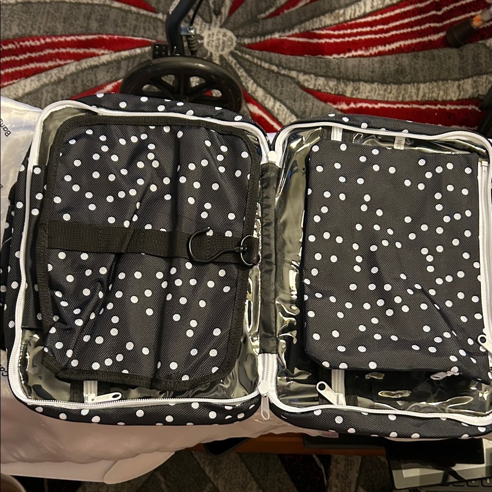 Polka Dot Black Toiletry Bag - Picture 8 of 9
